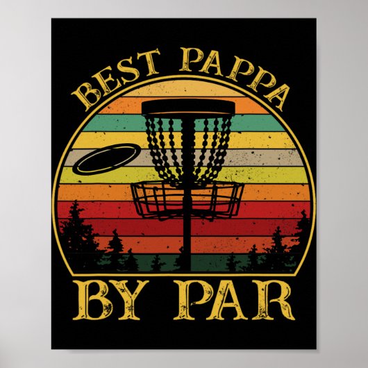 Best Pappa By Par Funny Disc Golfing Dad  ポスター (正面)