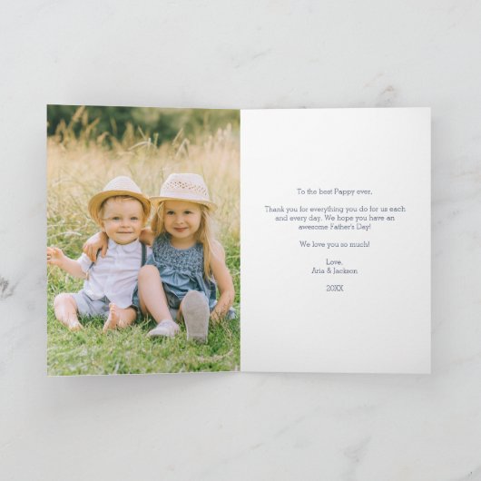Best Pappy Ever | Father's Day Photo カード (内部)