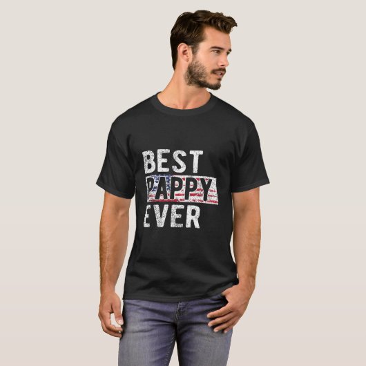 Best Pappy Ever Proud Pappy Grandpa Tシャツ (正面フル)
