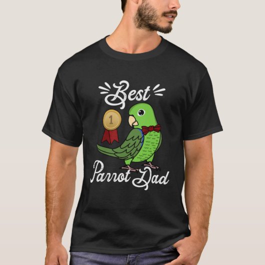 Best Parrot Dad I Green Parrotlet Tシャツ (正面)