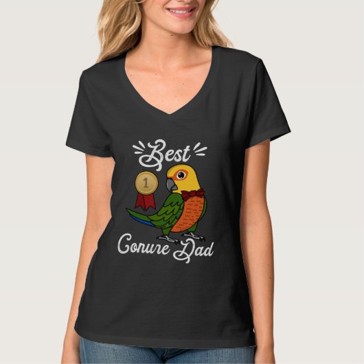Best Parrot Dad I Jenday Conure Tシャツ (正面)
