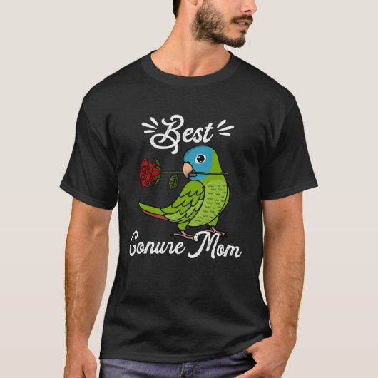 Best Parrot Mom I Blue crowned Conure Tシャツ (正面)