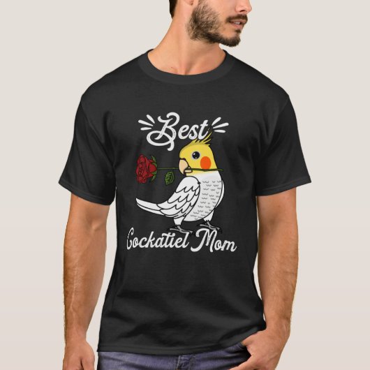 Best Parrot Mom I Lutino Cockatiel Tシャツ (正面)