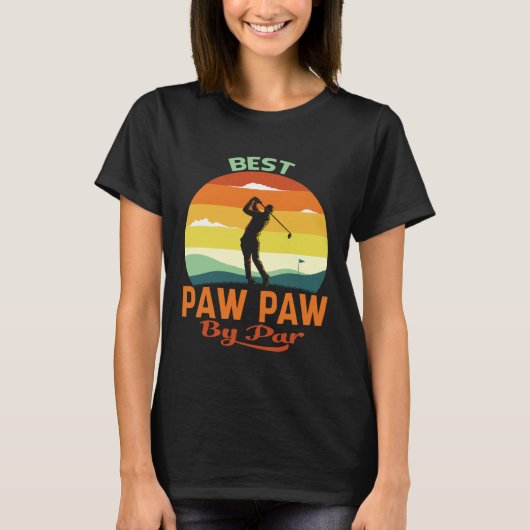 Best Paw Paw By Par Father s Day Golf Tシャツ (正面)