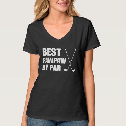 Best Pawpaw By Par Southern Grandpa Golfer Pun Tシャツ (正面)