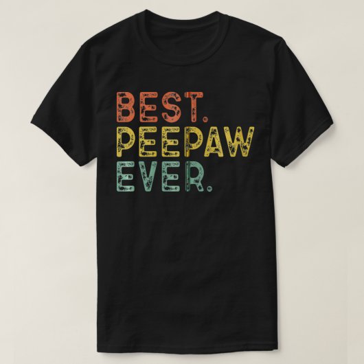 Best PeePaw Ever Vintage Retro PeePaw Zip Tシャツ (デザイン正面)