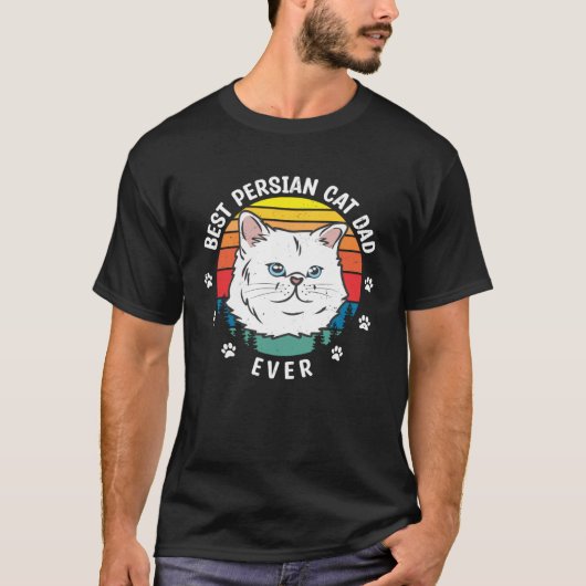 Best Persian Cat  Dad Pet Animals Cats Owner Graph Tシャツ (正面)