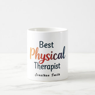 Best "Physical "Therapist Colorful Typography Gift コーヒーマグカップ