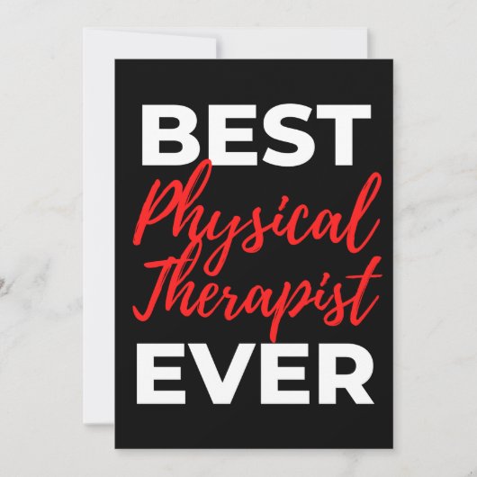 Best Physical Therapist Ever サンキューカード (正面)