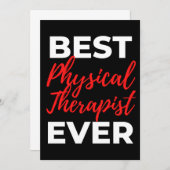 Best Physical Therapist Ever サンキューカード (正面/裏面)