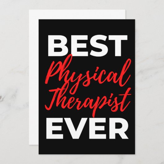 Best Physical Therapist Ever サンキューカード (正面/裏面)