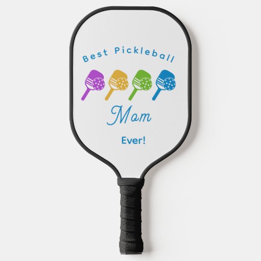 Best Pickleball Mom Ever Paddles & Balls Design ピックルボールラケット (正面)