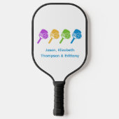 Best Pickleball Mom Ever Paddles & Balls Design ピックルボールラケット (裏面)