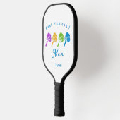 Best Pickleball Mom Ever Paddles & Balls Design ピックルボールラケット (左)