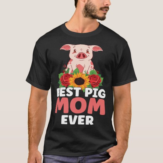 Best Pig Mom Ever Farm Kids Piglet Tシャツ (正面)