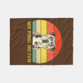 Best Pitbull Dad Ever Pitbull Dog Lovers Fathers フリースブランケット (正面(横))