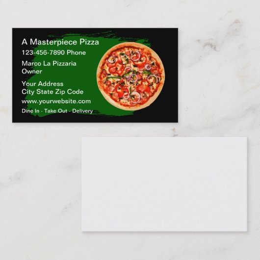 Best Pizza Shop Business Cards 名刺 (正面/裏面)