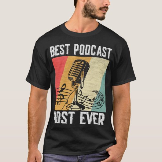 Best Podcast Host Ever  Podcaster Podcasting Inter Tシャツ (正面)