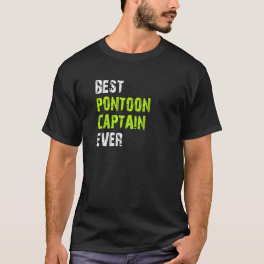 Best Pontoon Captain Ever Pontoon Boat Party Vinta Tシャツ (正面)