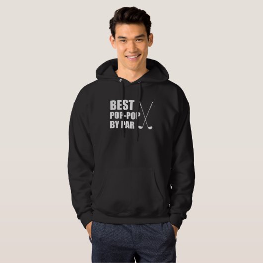 Best Pop Pop By Par Grandpa Golfer Pun パーカ (正面フル)