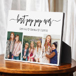 Best Pop Pop Grandpa Grandchildren Photo Collage フォトプラーク<br><div class="desc">Capture the love between Pop Pop and his grandchildren with our Grandfather Grandpa Grandchildren Photo Collage Plaque. This personalized plaque features a heartwarming photo collage, beautifully displaying cherished moments shared between Papa and his beloved grandchildren. Surrounding the photos is the endearing title "Poppy, " adding a special touch to the...</div>