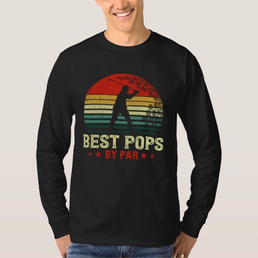 Best Pops By Par Daddy Father s Day Golf Golfer Tシャツ (正面)
