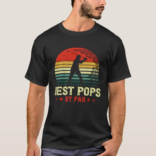 Best Pops By Par Daddy Father s Day Golf Golfer Tシャツ (正面)