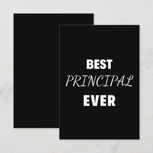 Best Principal Ever サンキューカード (正面/裏面)