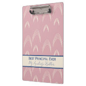 Best Principal Ever Personalized Boho Rainbow クリップボード (左)