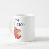 BEST PROFESSOR Apple Educator Gift コーヒーマグカップ (正面左)