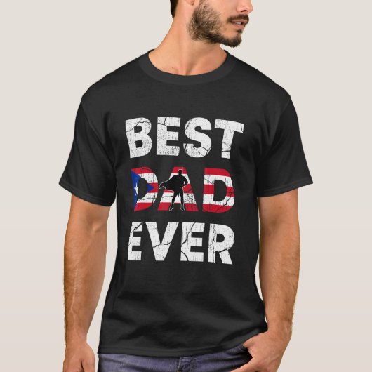 Best Puerto Rican Dad Ever Puerto Rico Daddy Fathe Tシャツ (正面)