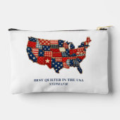 Best Quilter in the USA Personalized Patchwork アクセサリーポーチ (裏面)