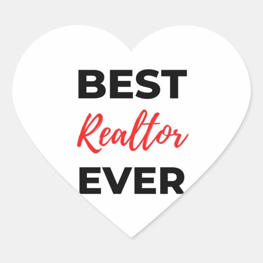 Best Realtor Ever 2 ハートシール (正面)