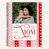 Best Recipes Mom Photo Coquette Stripes Pattern ノートブック (正面)