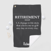 Best Retirement Gifts For Golfers Funny Retired ゴルフタオル (インサイチュ)
