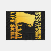 Best Rock Climbing Art For Men Women Rock Climber  フリースブランケット (正面(横))