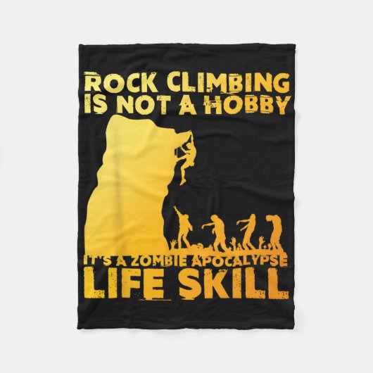 Best Rock Climbing Art For Men Women Rock Climber  フリースブランケット (正面)
