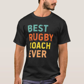 Best Rugby Coach Ever  Rugby Coach Retro  Herher Tシャツ