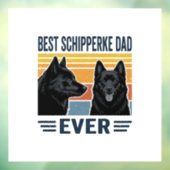 Best Schipperke Dad Ever Retro Dog Vector Design_1 ウィンドウサイン (シート3)