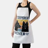 Best Schipperke Dad Ever Retro Dog Vector Design_1 エプロン (インサイチュ)