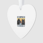 Best Schipperke Dad Ever Retro Dog Vector Design_1 オーナメント (正面)