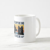 Best Schipperke Dad Ever Retro Dog Vector Design_1 コーヒーマグカップ (正面右)