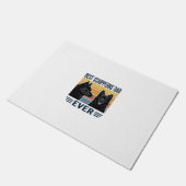 Best Schipperke Dad Ever Retro Dog Vector Design_1 ドアマット (アングル)