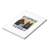 Best Schipperke Dad Ever Retro Dog Vector Design_1 ノートパッド (回転)