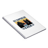 Best Schipperke Dad Ever Retro Dog Vector Design_1 ノートブック (右側)