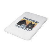 Best Schipperke Dad Ever Retro Dog Vector Design_1 バスマット (アングル)