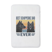 Best Schipperke Dad Ever Retro Dog Vector Design_1 バスマット (正面縦)
