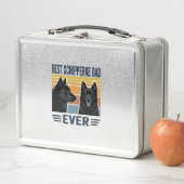 Best Schipperke Dad Ever Retro Dog Vector Design_1 メタルランチボックス (インサイチュ)