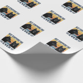 Best Schipperke Dad Ever Retro Dog Vector Design_1 ラッピングペーパー (角)