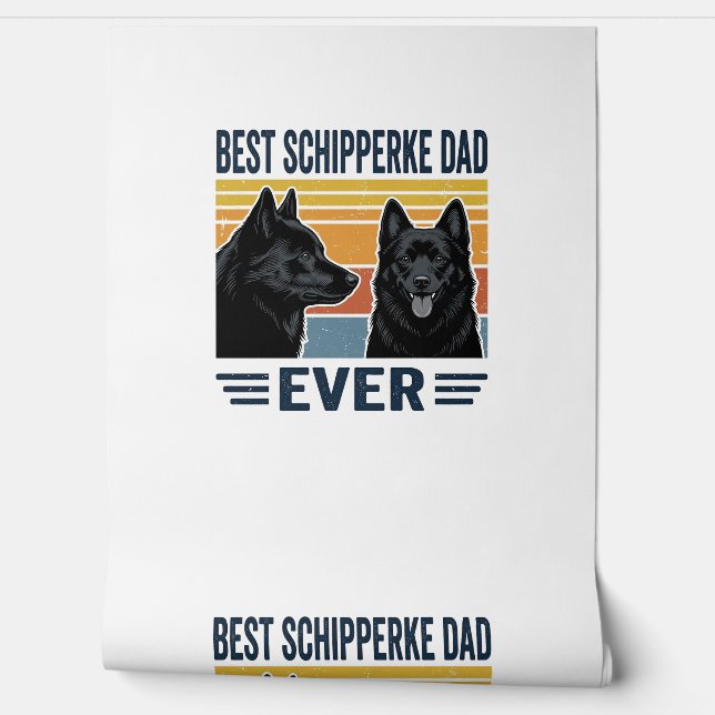 Best Schipperke Dad Ever Retro Dog Vector Design_1 壁紙 (ほどく)